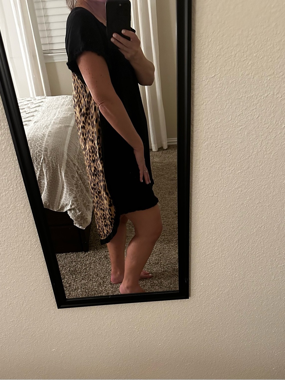 Fun Black and Leopard Dress/swimsuit Cover Up